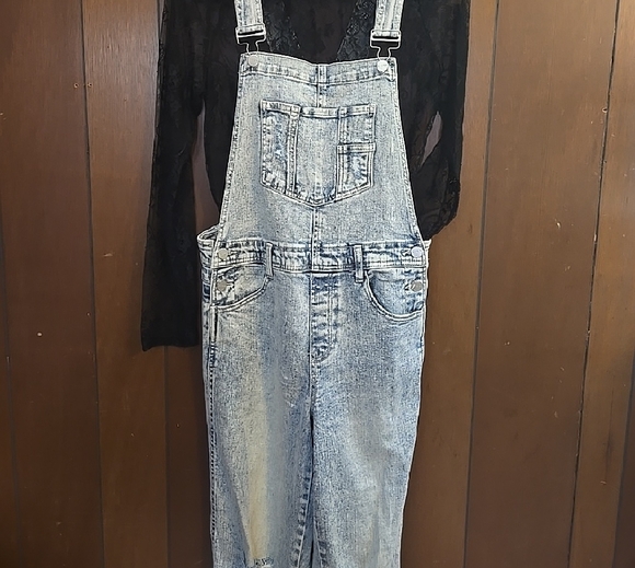 RISEN Denim Overalls NWOT - Picture 4 of 5